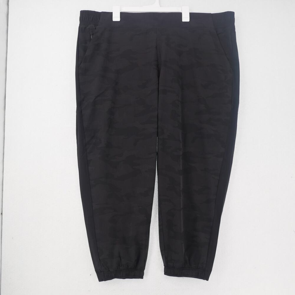 NEW Athleta Brooklyn Camo Joggers Women's Plus Size 26 Black - Picture 3 of 9